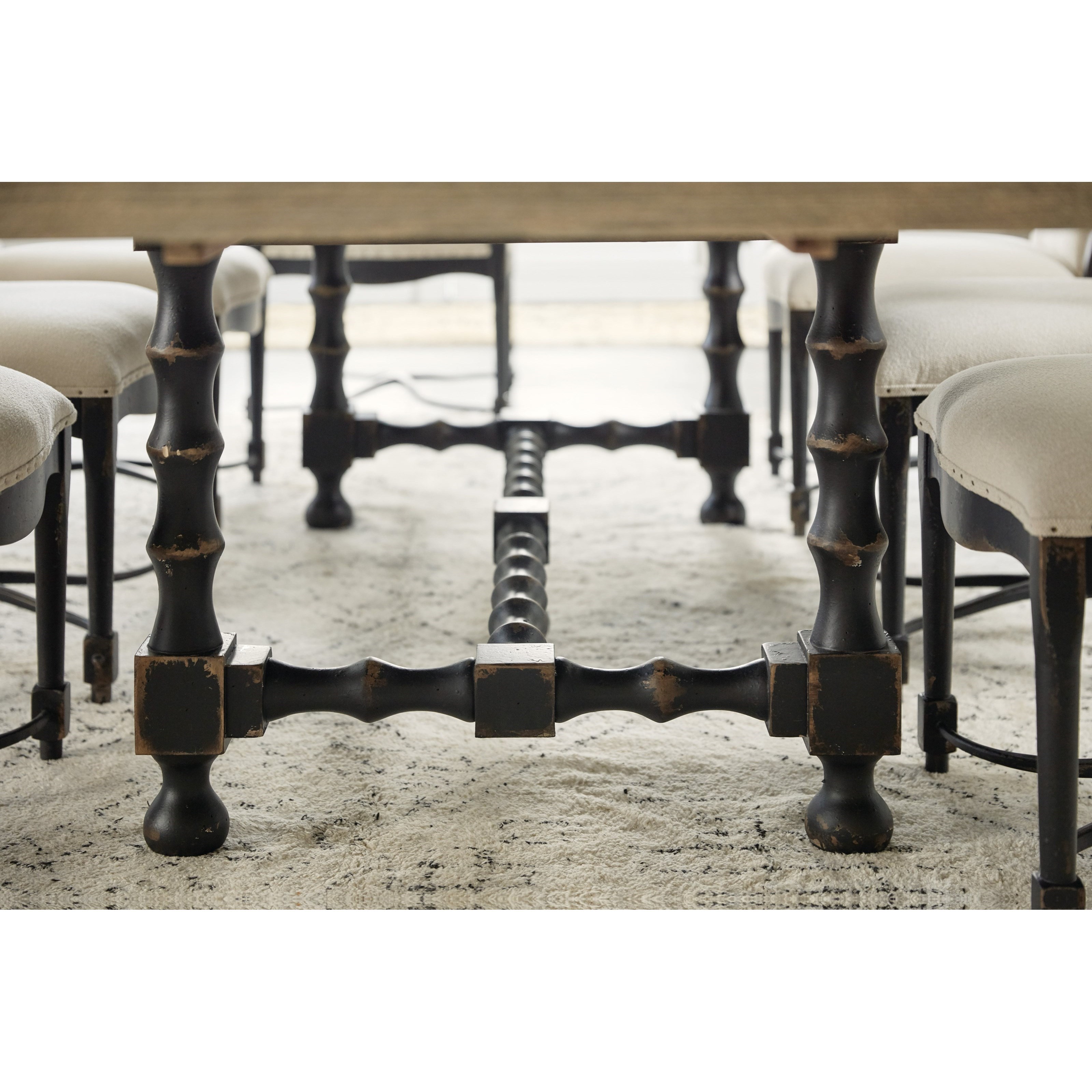 Hamilton Home Ciao Bella Rustic Two-Tone 84in Trestle Table Hamilton Home Ciao Bella Rustic Two-Tone 84in Trestle Table